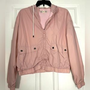 Pink Republic light pink SOFT lined rain jacket, size small